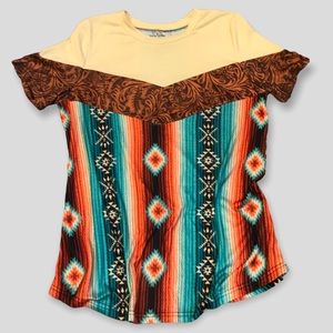 CRAZY TRAIN by Fallon Taylor Pieced T-shirt - LG